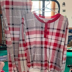 Plaid Pajamas - Red and Gray
